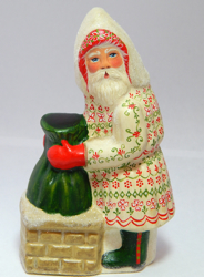 Chalkware Santa from an antique chocolate mold
