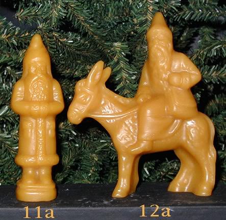  Bittersweet House Beeswax Santa on Donkey: 5 inches