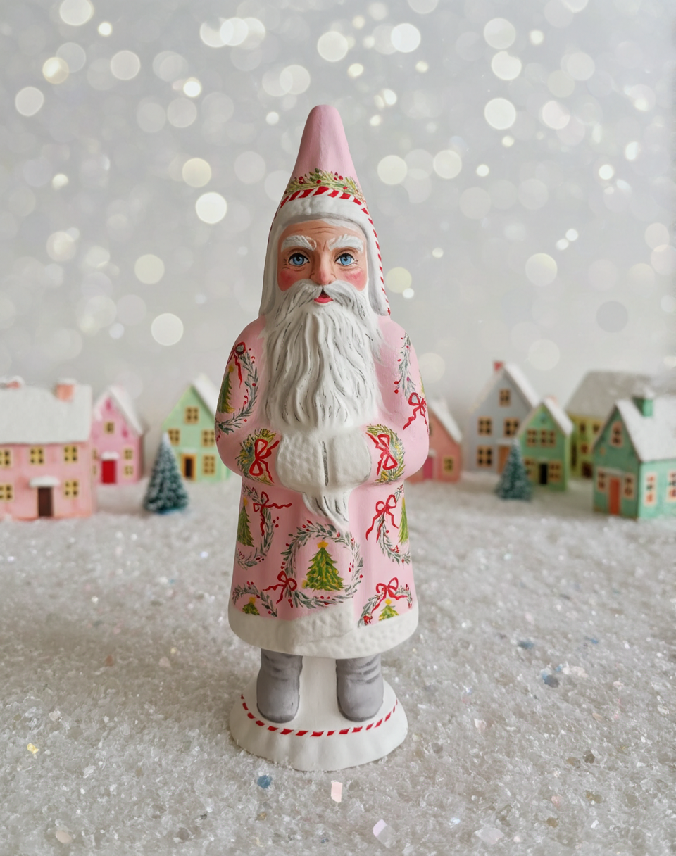 Collection of Hand-Painted Chalkware Santas
