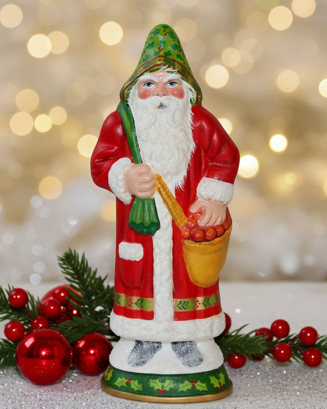 Hand-painted Large Chalkware Santas